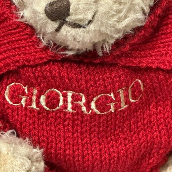 Giorgio Beverly Hills Collectible Teddy Bear Rare Vintage Knit Sweater Designer - Picture 2 of 16